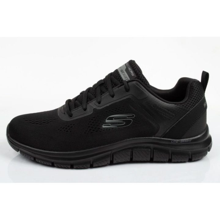 Vyriški sportbačiai su amortizuojančiu padu Skechers Track, juodi