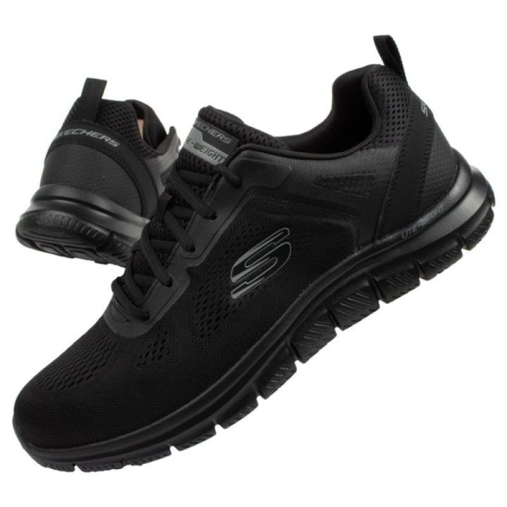 Vyriški sportbačiai su amortizuojančiu padu Skechers Track, juodi