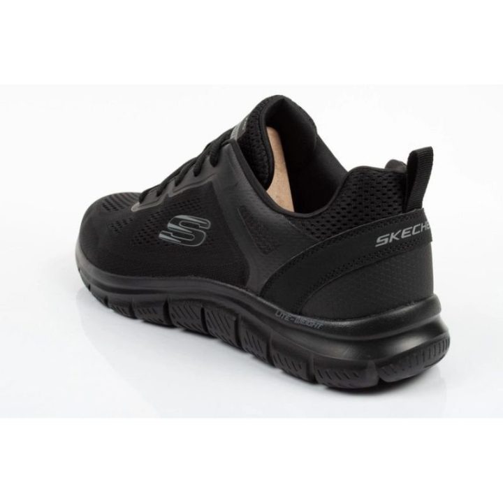Vyriški sportbačiai su amortizuojančiu padu Skechers Track, juodi