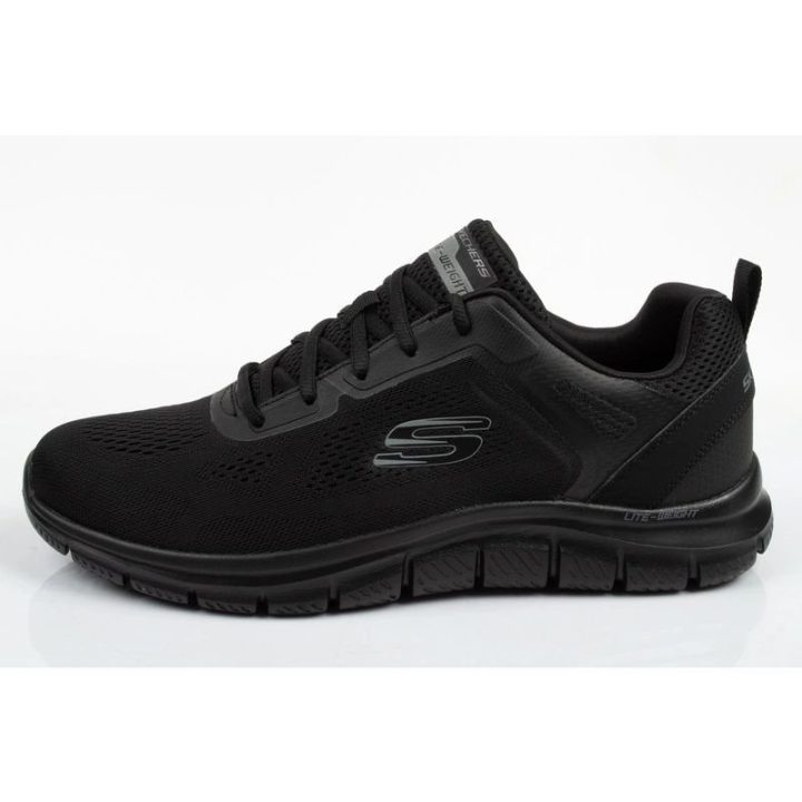 Vyriški sportbačiai su amortizuojančiu padu Skechers Track, juodi