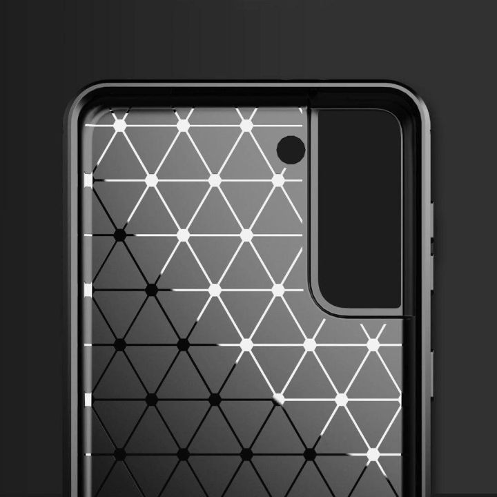 Carbon Case lankstus dangtelis TPU korpusas, skirtas Samsung Galaxy S21+ 5G (S21 Plus 5G), mėlynas