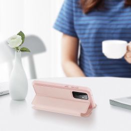 DUX DUCIS Skin X knygų dėklo tipo dėklas Samsung Galaxy A72 4G rožinės spalvos
