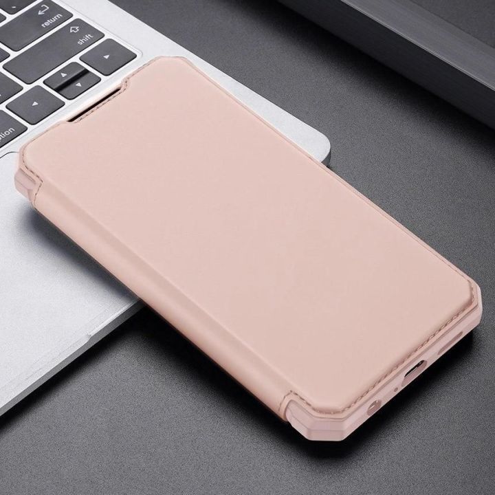 DUX DUCIS Skin X knygų dėklo tipo dėklas Samsung Galaxy A72 4G rožinės spalvos