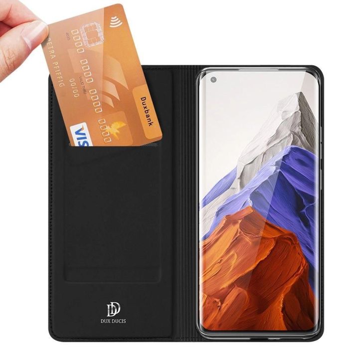 DUX DUCIS Skin Pro knygų dėklo tipo dėklas, skirtas Xiaomi Mi 11 Pro , juodos spalvos