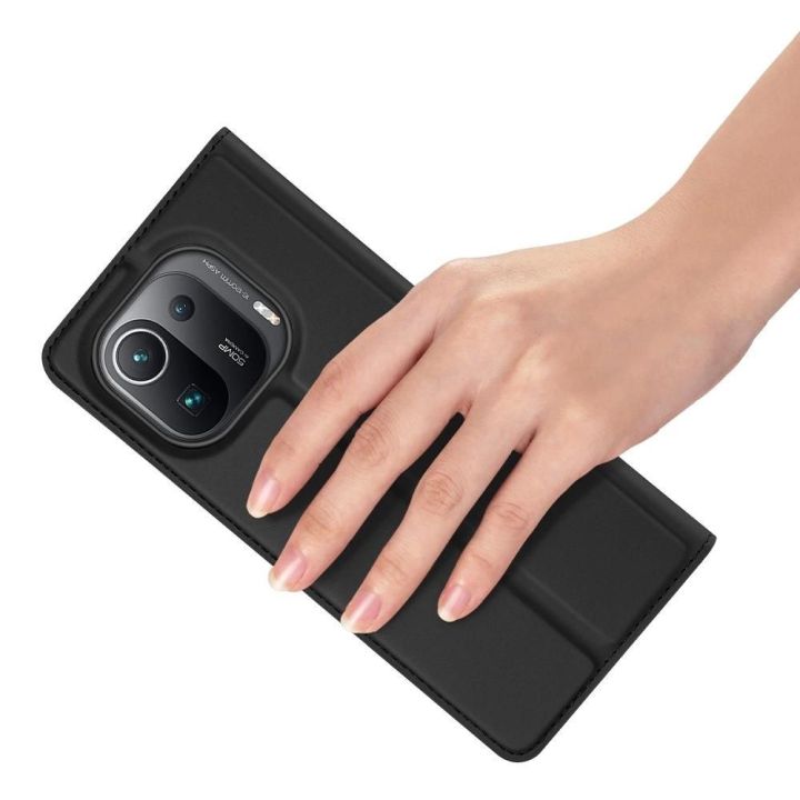 DUX DUCIS Skin Pro knygų dėklo tipo dėklas, skirtas Xiaomi Mi 11 Pro , juodos spalvos
