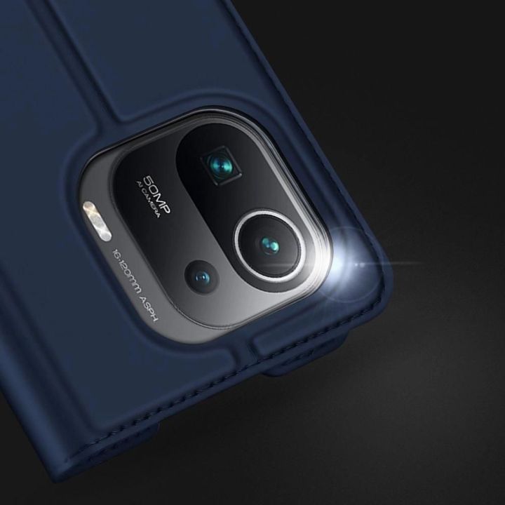 DUX DUCIS Skin Pro knygų dėklo tipo dėklas, skirtas Xiaomi Mi 11 Pro , juodos spalvos