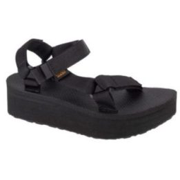 Moteriškos basutės su platforma Teva Flatform Universal, juodos