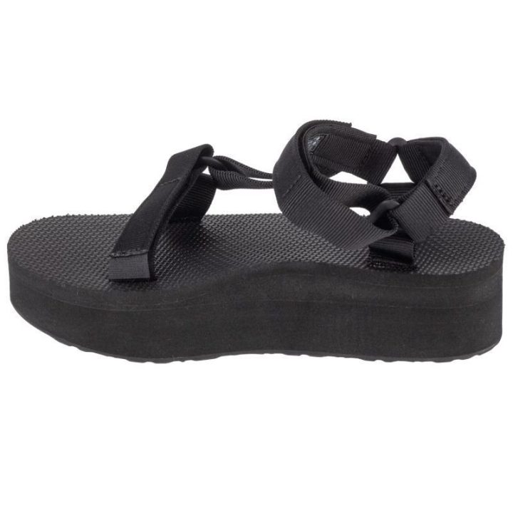 Moteriškos basutės su platforma Teva Flatform Universal, juodos