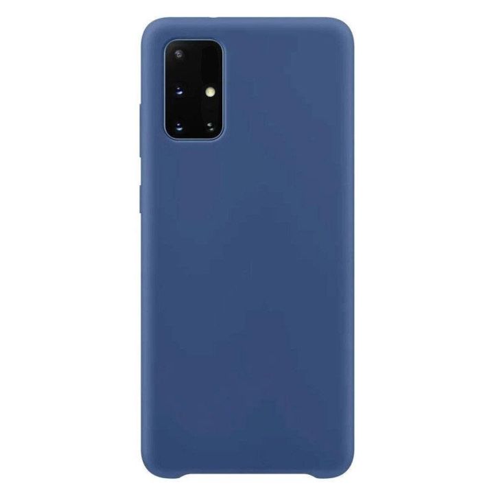 Silikoninis dėklas Minkštas lankstus guminis dangtelis skirtas Samsung Galaxy S21+ 5G (S21 Plus 5G) tamsiai mėlynas
