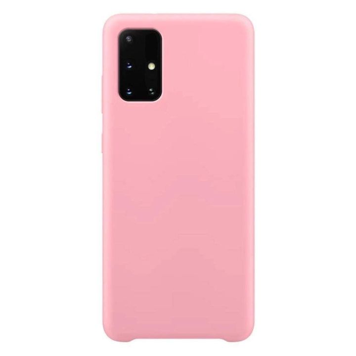 Silikoninis dėklas Minkštas lankstus guminis dangtelis skirtas Samsung Galaxy A72 4G rožinis