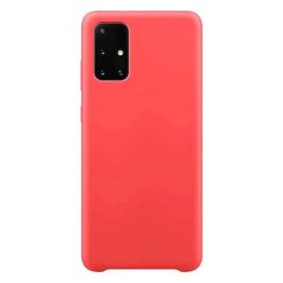 Silikoninis dėklas Minkštas lankstus guminis dangtelis skirtas Samsung Galaxy A72 4G raudonas