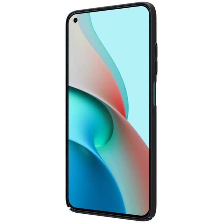 Nillkin Super Frosted Shield dėklas + stovas, skirtas Xiaomi Redmi Note 9T 5G , juodos spalvos