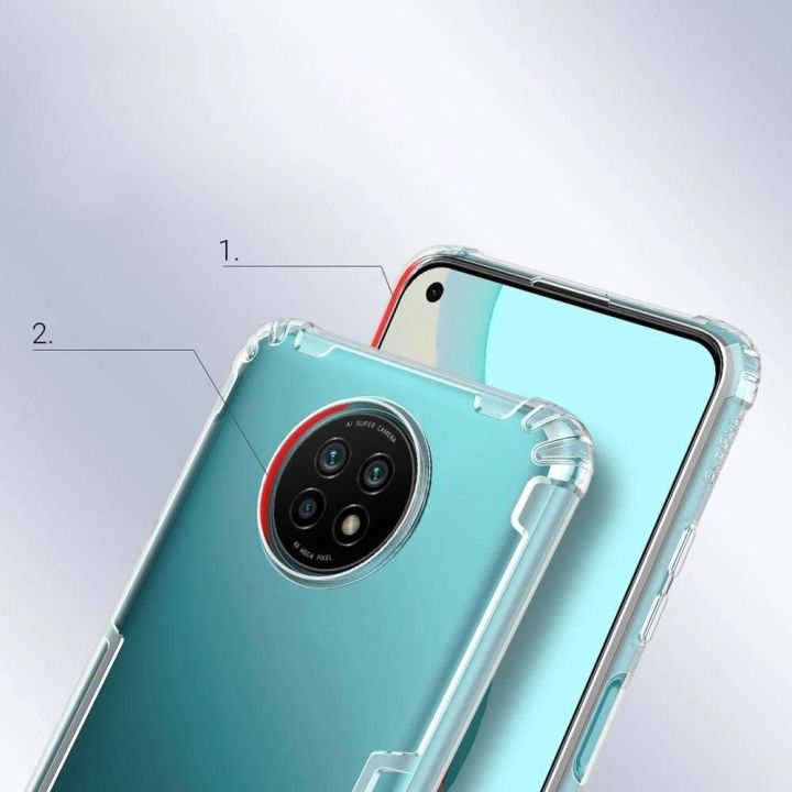 Nillkin Nature TPU Case Gel Ultra Slim Cover korpusas, skirtas Xiaomi Redmi Note 9T 5G , skaidrus