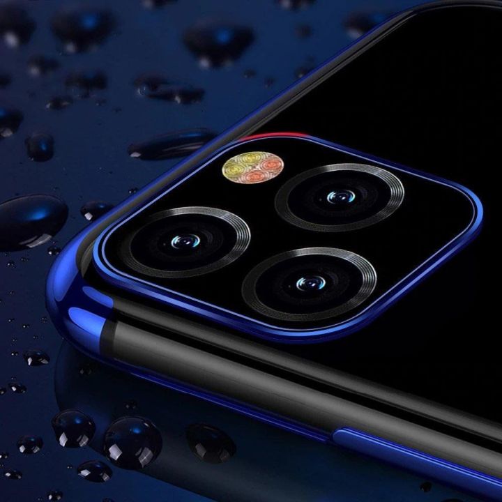Skaidrios spalvos korpuso gelinis TPU galvanizavimo rėmelis, skirtas Xiaomi Mi 11 blue