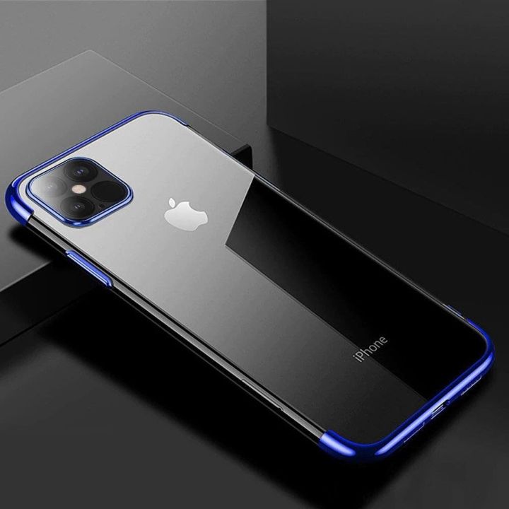 Skaidrios spalvos korpuso gelinis TPU galvanizavimo rėmelis, skirtas Xiaomi Mi 11 blue