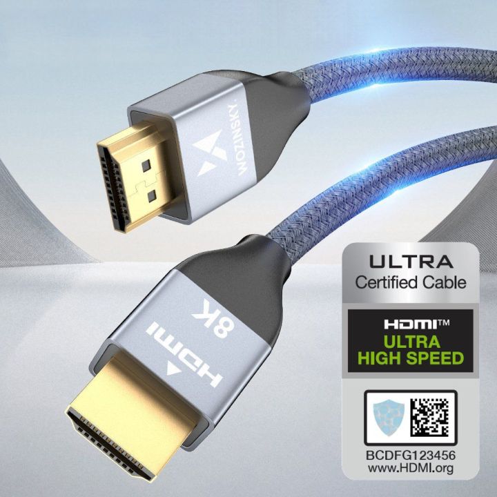 cable HDMI 2.1 8K 60 Hz 48 Gbps / 4K 120 Hz / 2K 144 Hz 3 m silver (WHDMI-30)