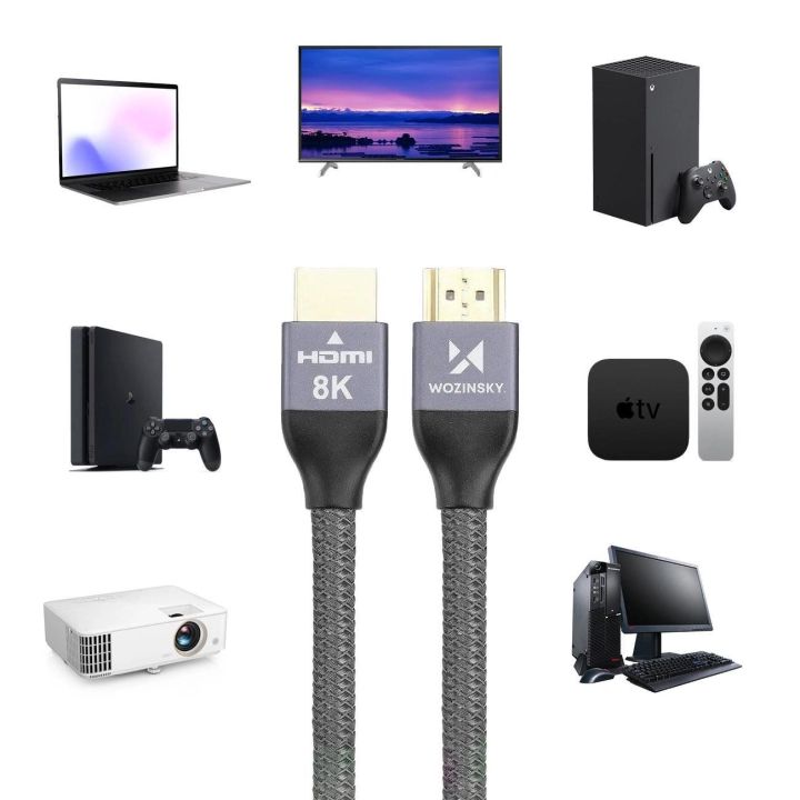 cable HDMI 2.1 8K 60 Hz 48 Gbps / 4K 120 Hz / 2K 144 Hz 5 m Silver (WHDMI-50)