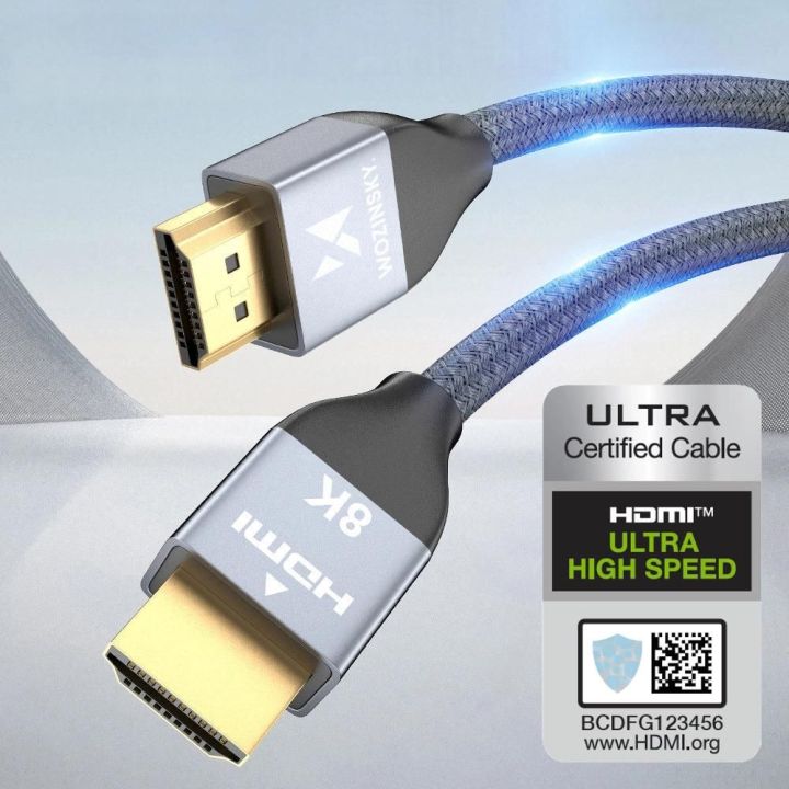 cable HDMI 2.1 8K 60 Hz 48 Gbps / 4K 120 Hz / 2K 144 Hz 5 m Silver (WHDMI-50)
