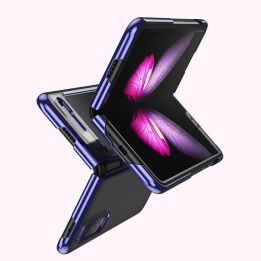 Galvaninis korpusas kietasis korpusas Galvaninis rėmelis Kepurė skirtas Samsung Galaxy Fold blue