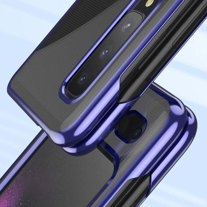 Galvaninis korpusas kietasis korpusas Galvaninis rėmelis Kepurė skirtas Samsung Galaxy Fold blue