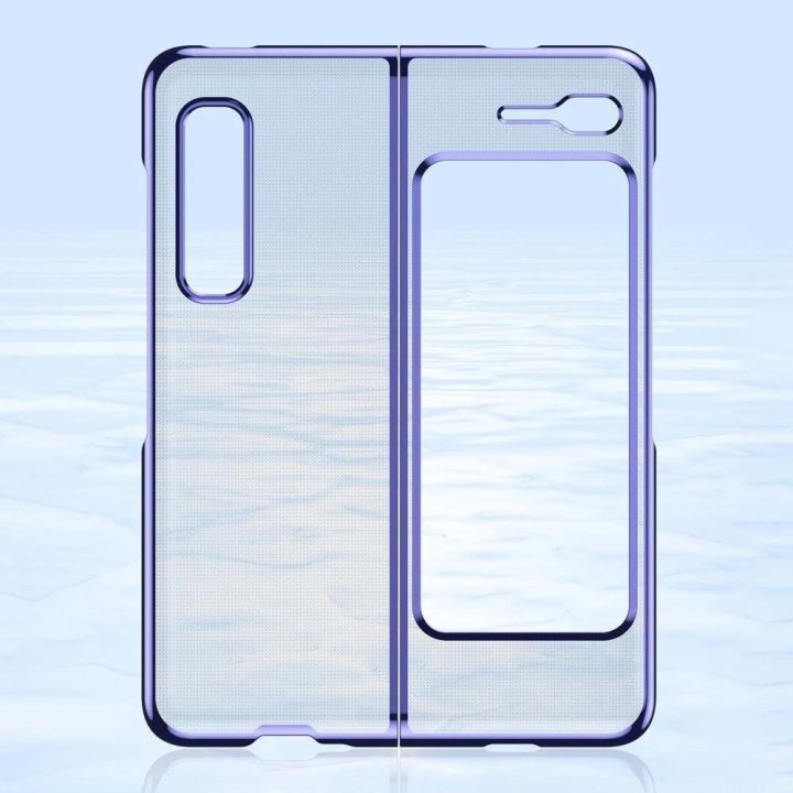 Galvaninis korpusas kietasis korpusas Galvaninis rėmelis Kepurė skirtas Samsung Galaxy Fold blue