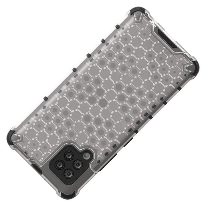 Honeycomb korpuso šarvuotas dangtelis su TPU bamperiu, skirtas Samsung Galaxy A42 5G , juodas