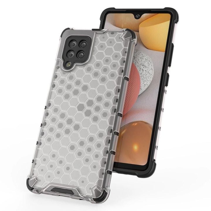 Honeycomb korpuso šarvinis dangtelis su TPU bamperiu, skirtas Samsung Galaxy A42 5G , žalias