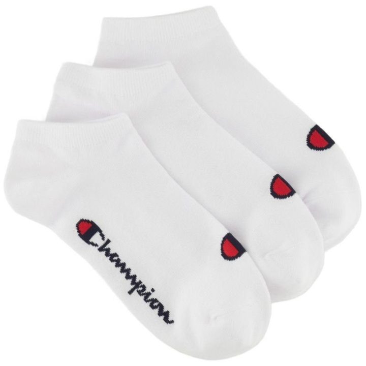 Trumpos medvilninės kojinės Champion, 3 poros, baltos