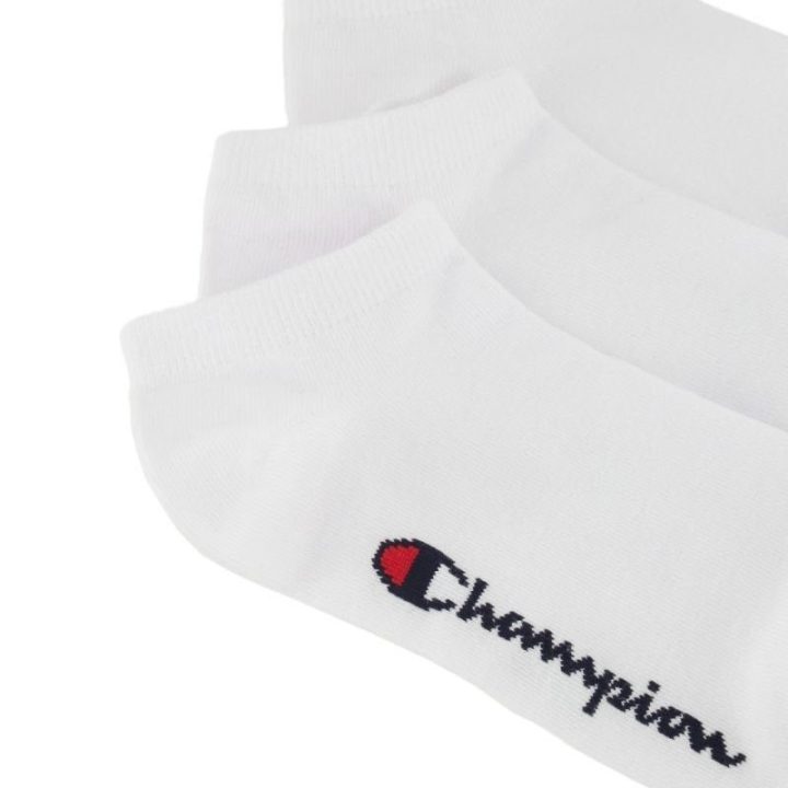 Trumpos medvilninės kojinės Champion, 3 poros, baltos