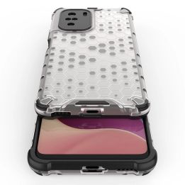 Honeycomb korpuso šarvuotas dangtelis su TPU bamperiu, skirtas Xiaomi Redmi K40 Pro+ / K40 Pro / K40 / Poco F3 , žalias