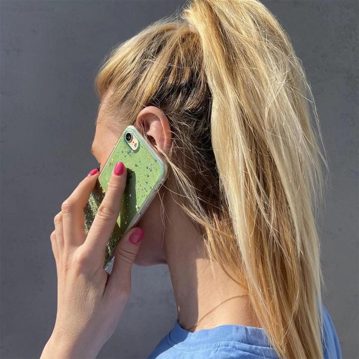 Žvaigždžių blizgučiais spindintis dangtelis Samsung Galaxy A72 4G juodos spalvos