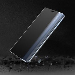 dėklas Bookcase tipo dėklas su išmaniuoju langu, skirtas Xiaomi Redmi K40 Pro+ / K40 Pro / K40 / Poco F3 , mėlynas