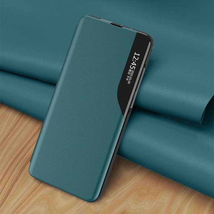 Eco Leather View dėklas Elegantiškas atlenkiamas dangtelis su stovo funkcija Xiaomi Redmi K40 Pro + / K40 Pro / K40 / Poco F3 Or