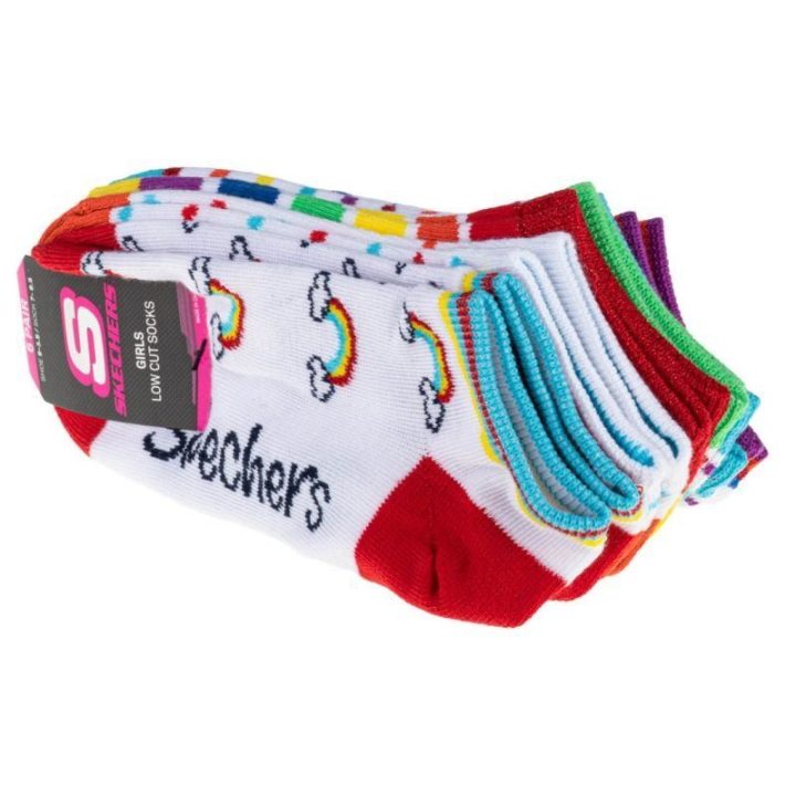 Kojinių komplektas mergaitėms Skechers, 6 poros, įvairiaspalvis