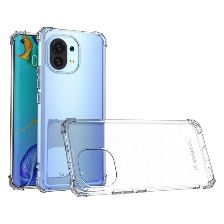 Patvarus dėklas nuo smūgių su karine apsauga, skirtas Xiaomi Mi 11 transparent