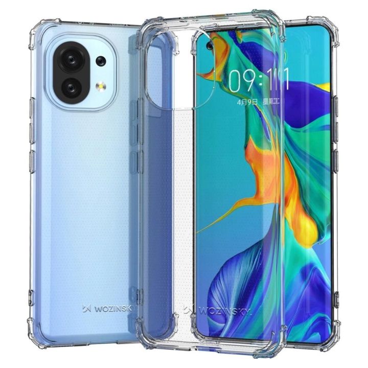 Patvarus dėklas nuo smūgių su karine apsauga, skirtas Xiaomi Mi 11 transparent