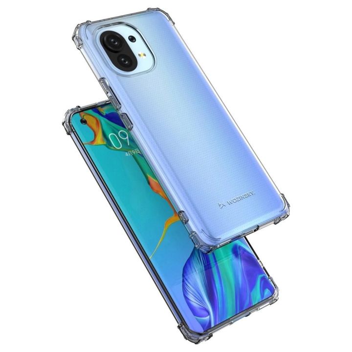 Patvarus dėklas nuo smūgių su karine apsauga, skirtas Xiaomi Mi 11 transparent