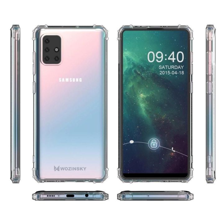 Patvarus dėklas su karinio lygio apsauga, skirtas Samsung Galaxy A72 4G transparent