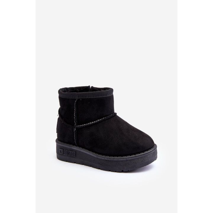 Vaikiški sniego batai su kailiu ir užtrauktuku Black Big Star MM374100