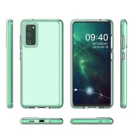 korpusas skaidrus TPU gelio apsauginis dangtelis su spalvotu rėmeliu, skirtas Samsung Galaxy A72 4G , geltonas