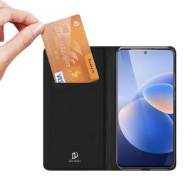 Skin Pro Bookcase tipo dėklas Vivo X60 , skirtas Vivo X60, juodos spalvos