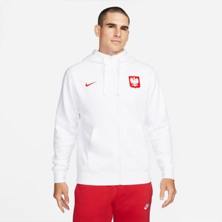 Vyriškas džemperis su gobtuvu Nike Polska, baltas