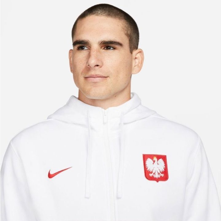 Vyriškas džemperis su gobtuvu Nike Polska, baltas
