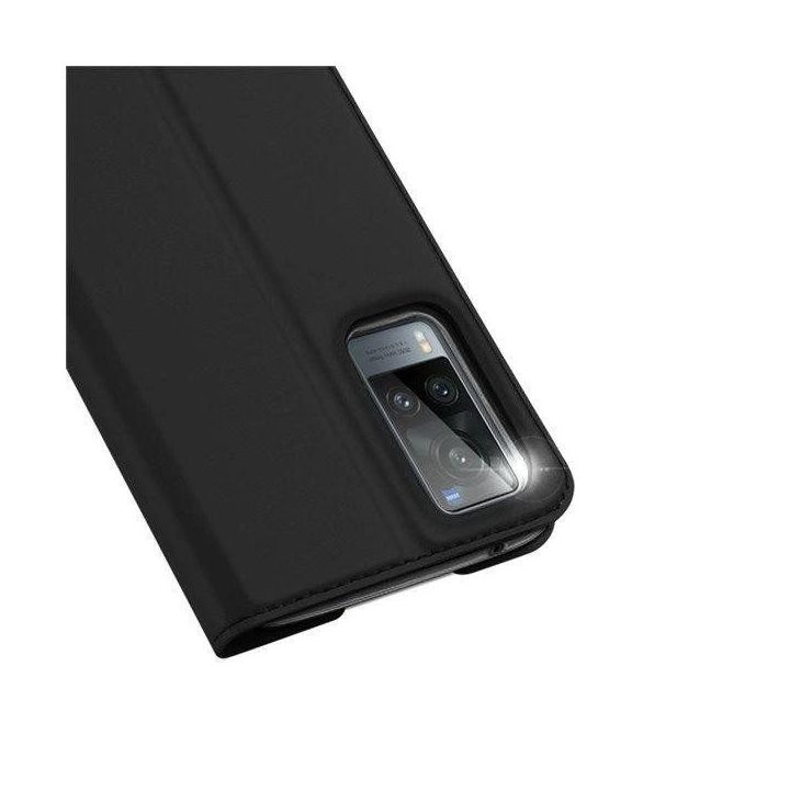 Skin Pro Bookcase tipo dėklas Vivo X60 , skirtas Vivo X60, juodos spalvos