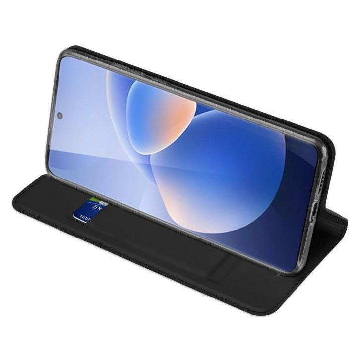 Skin Pro Bookcase tipo dėklas Vivo X60 , skirtas Vivo X60, juodos spalvos