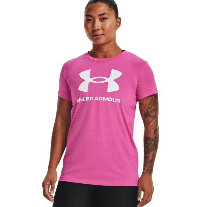 Moteriški marškinėliai Under Armour Live Sportstyle Graphic, rožiniai