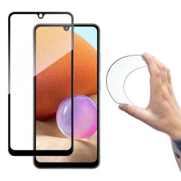 Pilnas dangtelis Flexi Nano Glass Hybrid Screen Protector su rėmeliu, skirtas Samsung Galaxy A42 5G , skaidrus