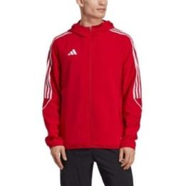 Moteriška vėjo striukė su gobtuvu adidas Tiro 23 League, raudona