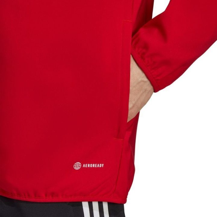 Moteriška vėjo striukė su gobtuvu adidas Tiro 23 League, raudona