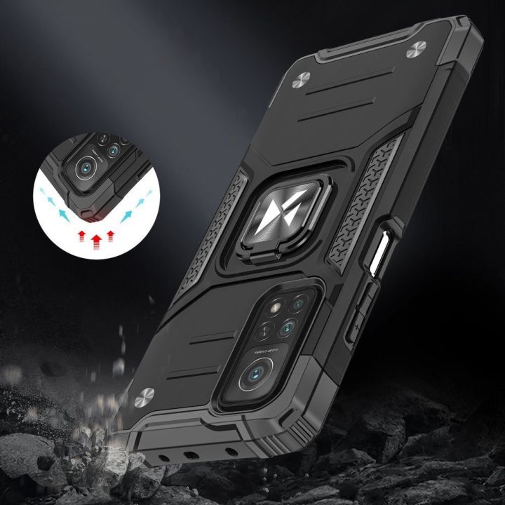 Ring Armor Case Kickstand Tough Rugged Cover for Samsung Galaxy A72 4G blue